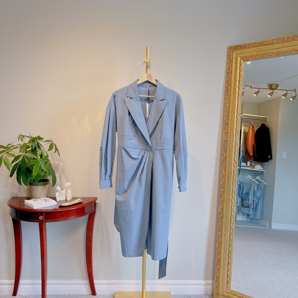 Elegant Blue Women's Coat